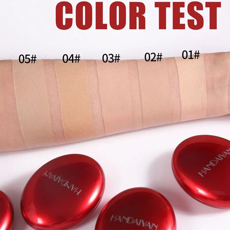 base de maquillaje cushion HANDAIYAN- cobertura perfecta, hidratante y larga duracion