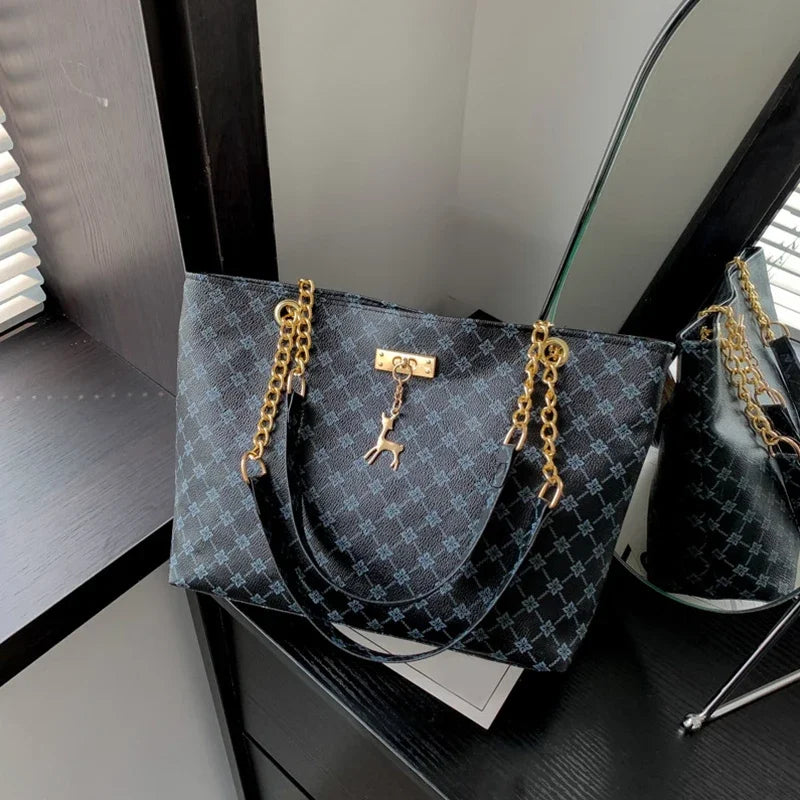 Bolso Elegante de Mujer tipo Tote - Gran capacidad, Diseñado premium con accesorios / ideal para uso diario y oficina.