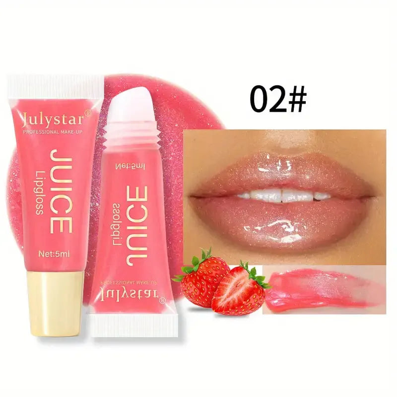 Lip Gloss Jelly Hidratante - Efecto Glass Lips - Brillo Extremo + Aroma Frutal
