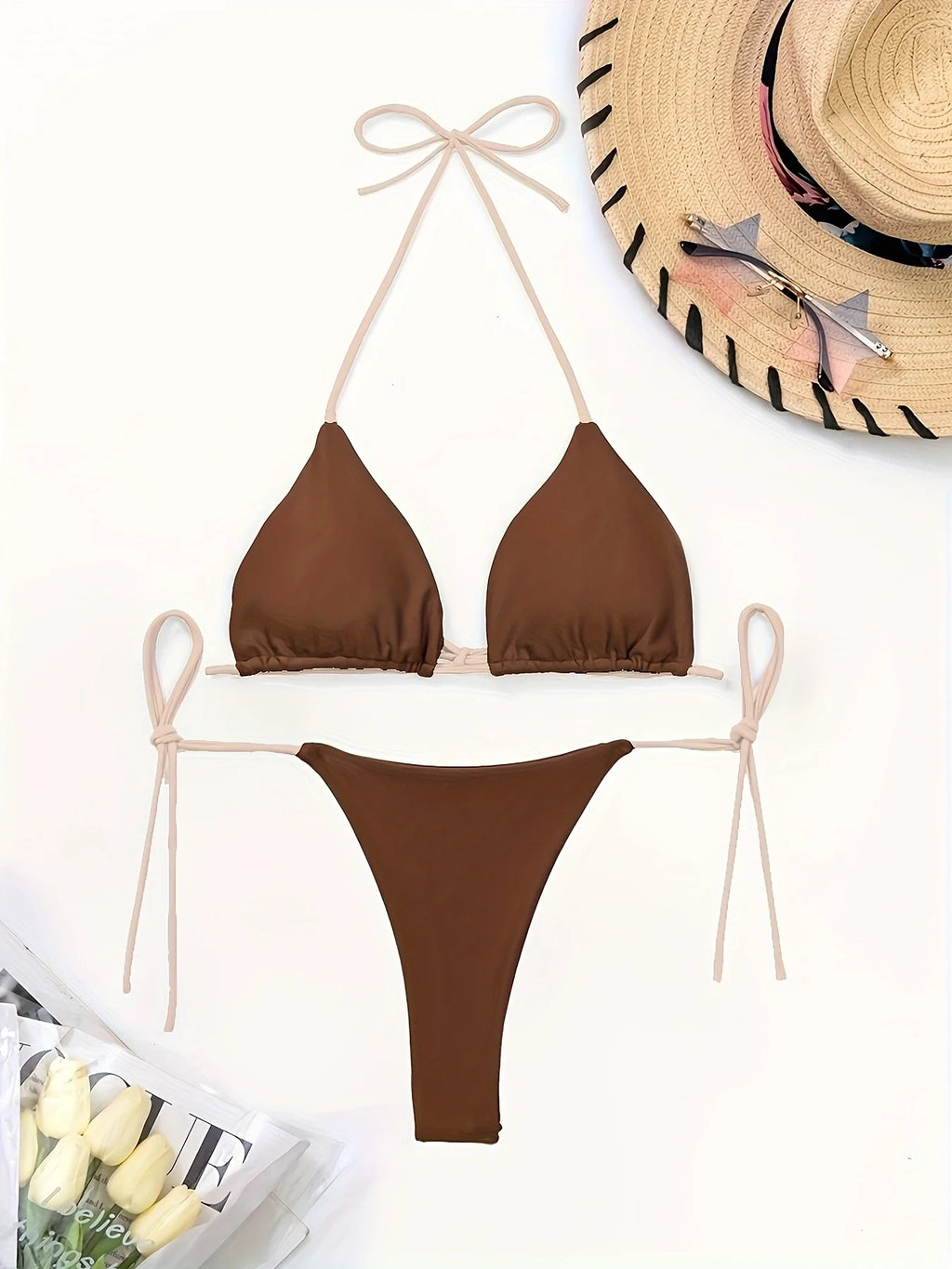Bikini Brasileño Ajustable Chocolate – Sexy, Elegante y Cómodo