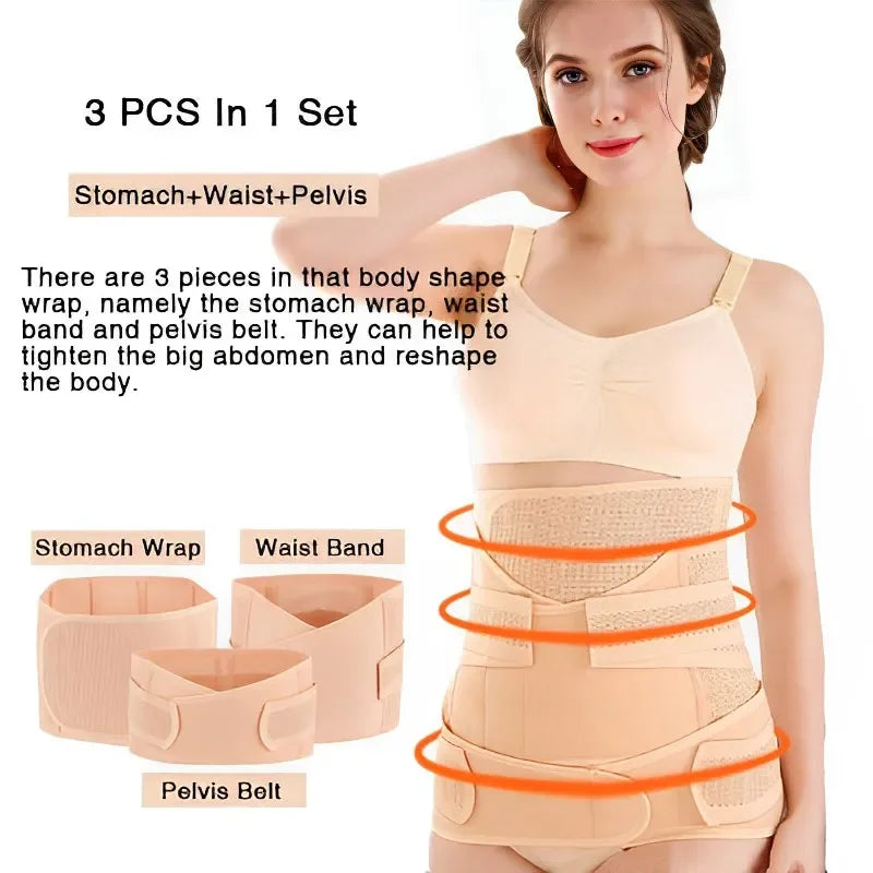 faja moldeadora posparto 3 en 1 - reductor de abdomen, cintura y cadera / ajuste perfecto y maximo soporte