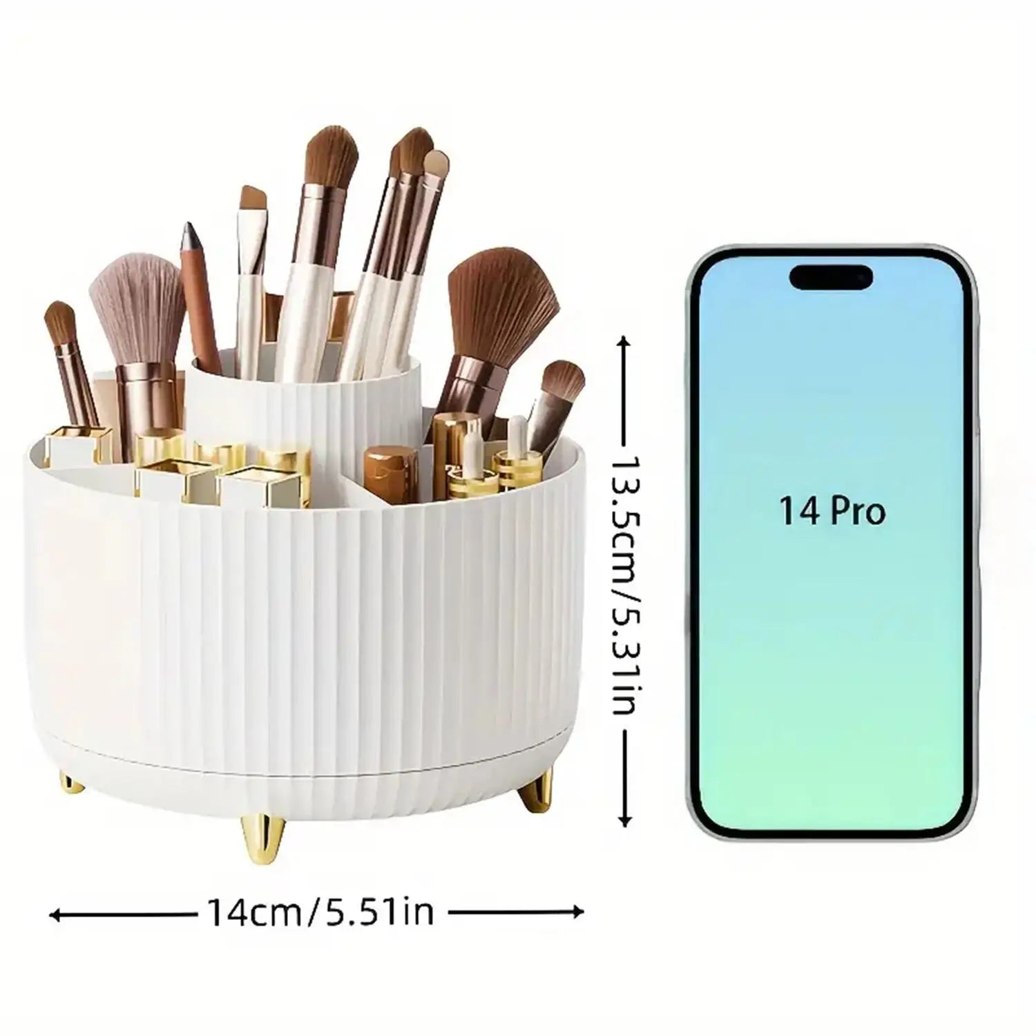 Organizador de Maquillaje Giratorio 360° / Ordena Todo en Segundos y Ahorra Espacio