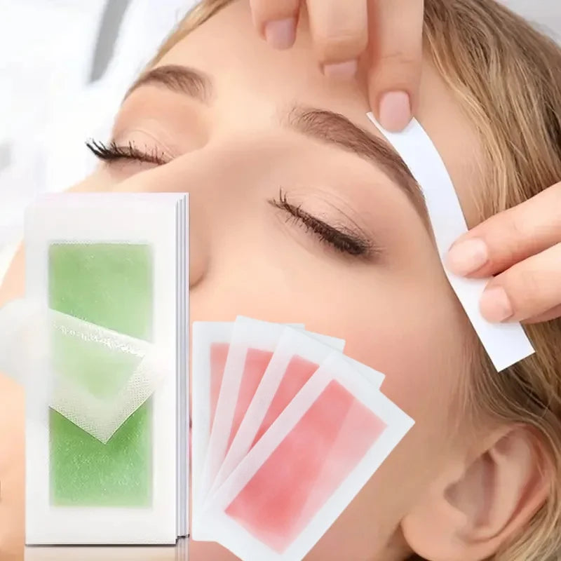 Bandas Depilatorias en frio - Eliminacion Rapida y Sin Dolor para Rostro y Cuerpo / Pack 10/20/100 pcs