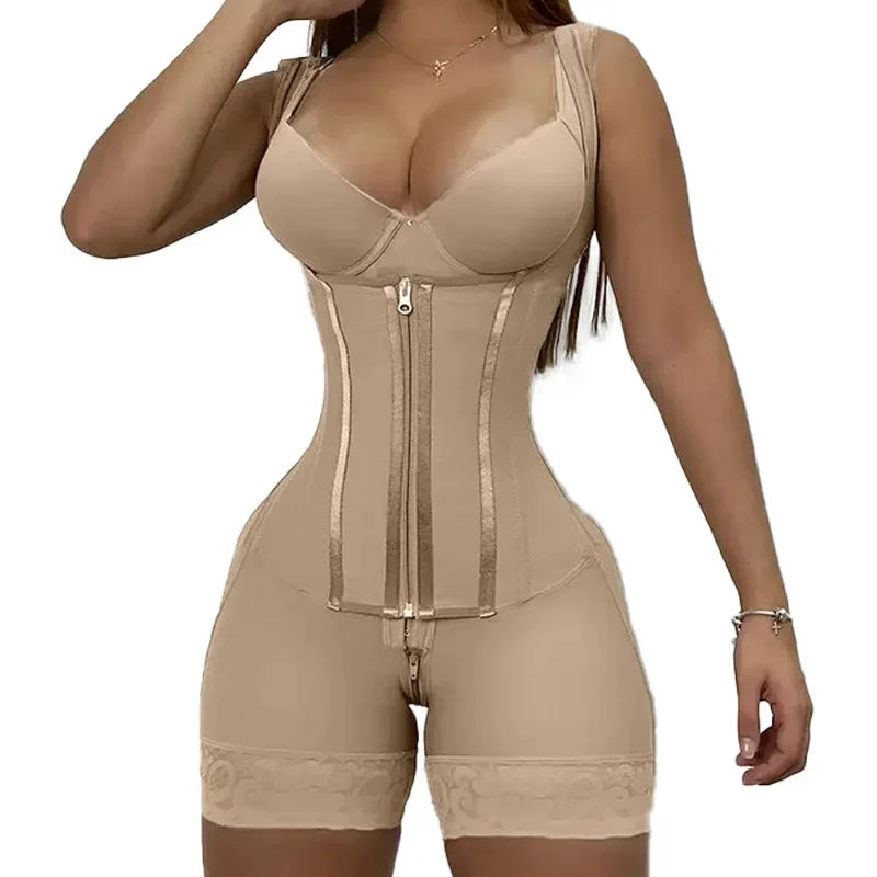 Female Colombian Fajas Straps High Compression Belly Control Whole Body Slimming Shaperwear
