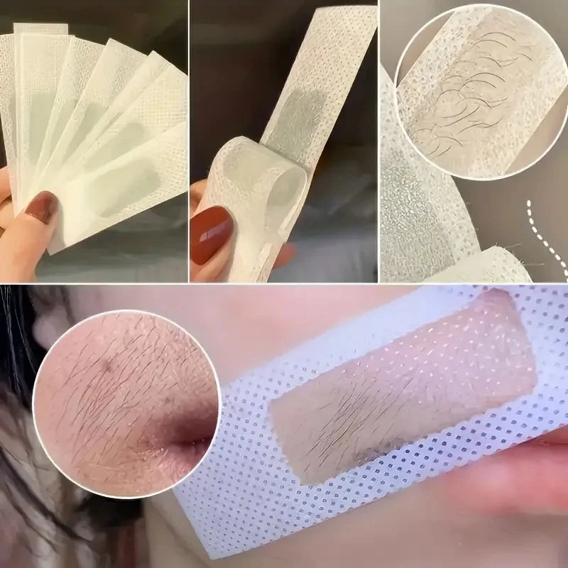 Bandas Depilatorias en frio - Eliminacion Rapida y Sin Dolor para Rostro y Cuerpo / Pack 10/20/100 pcs