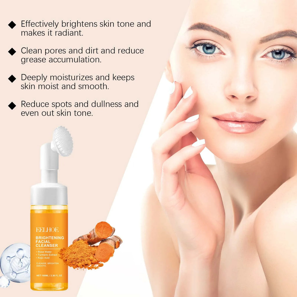 Limpiador facial refinador de poros, Limpiador facial de limpieza profunda e hidratante formula no reseca, tubo 100ml