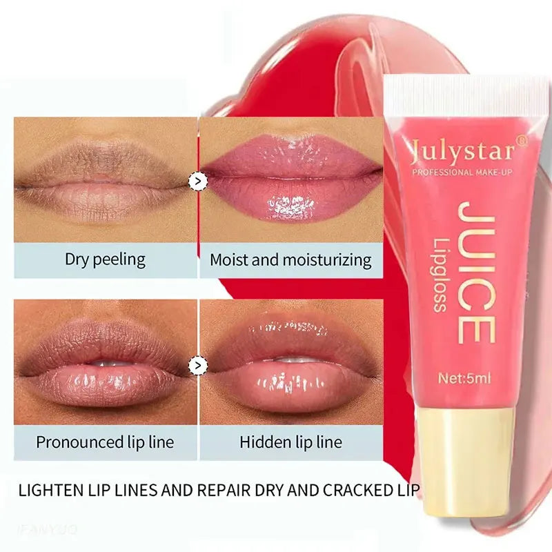 Lip Gloss Jelly Hidratante - Efecto Glass Lips - Brillo Extremo + Aroma Frutal