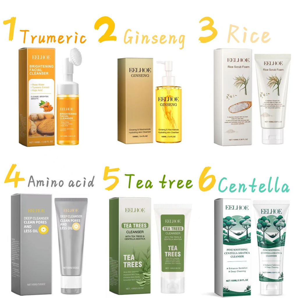 Limpiador facial refinador de poros, Limpiador facial de limpieza profunda e hidratante formula no reseca, tubo 100ml