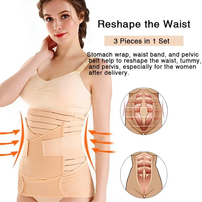 faja moldeadora posparto 3 en 1 - reductor de abdomen, cintura y cadera / ajuste perfecto y maximo soporte