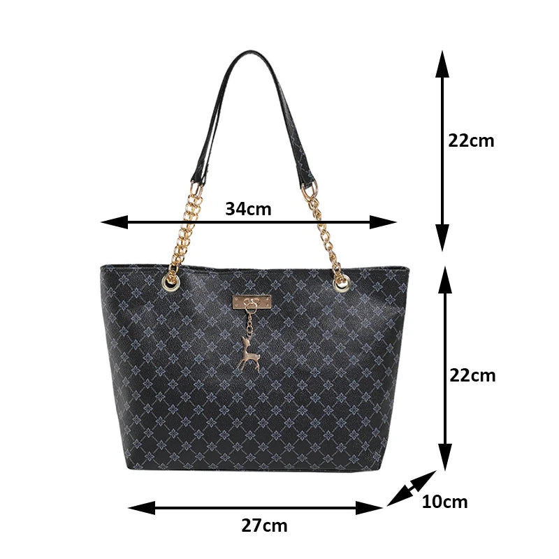 Bolso Elegante de Mujer tipo Tote - Gran capacidad, Diseñado premium con accesorios / ideal para uso diario y oficina.