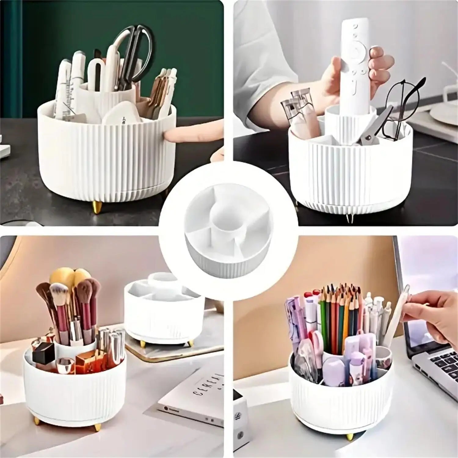Organizador de Maquillaje Giratorio 360° / Ordena Todo en Segundos y Ahorra Espacio