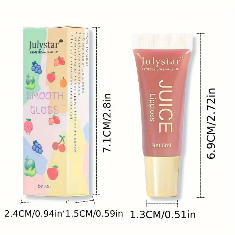 Lip Gloss Jelly Hidratante - Efecto Glass Lips - Brillo Extremo + Aroma Frutal