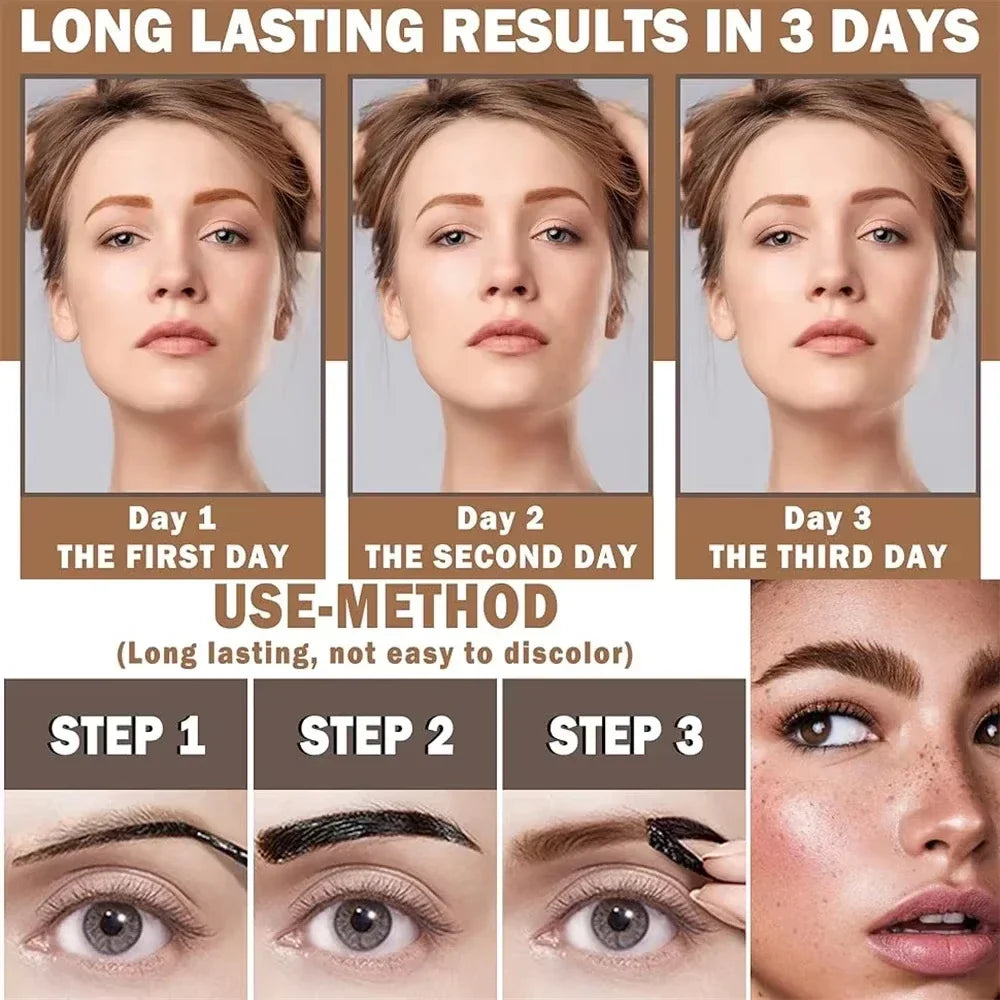 Gel de Cejas Peel Off Efecto Tatuaje – Larga Duración 3 Días | Waterproof y Resistente al Sudor