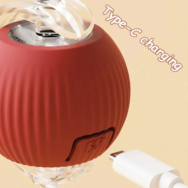 Juguete Interactivo Inteligente para Gatos con Movimiento Automático y Luz LED – Pelota Giratoria Anti aburrimiento.