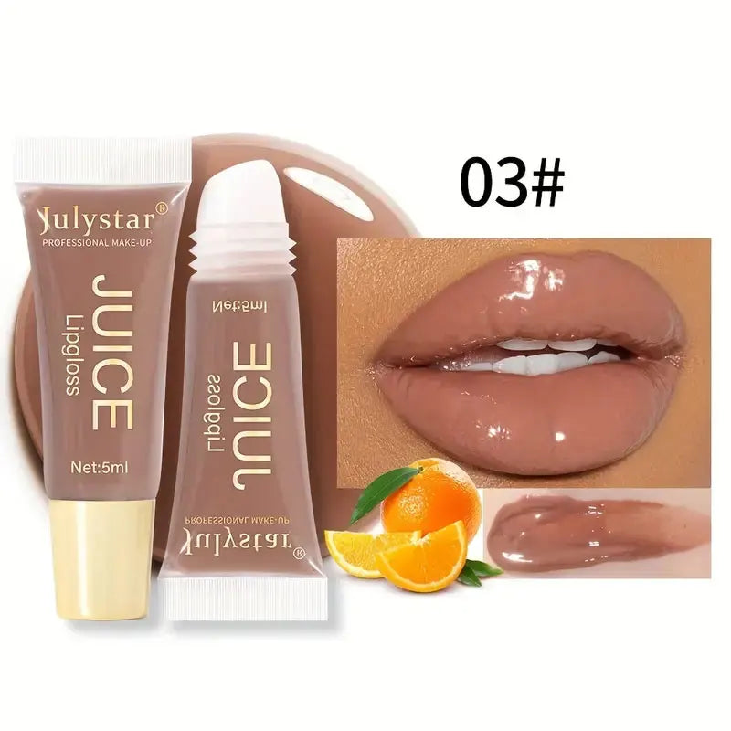 Lip Gloss Jelly Hidratante - Efecto Glass Lips - Brillo Extremo + Aroma Frutal