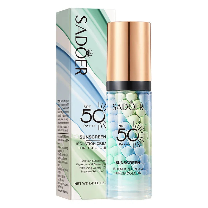Primer Facial 3 en 1 SPF 50 – Base Correctora de Color + Protección Solar + Acabado Perfecto ✨