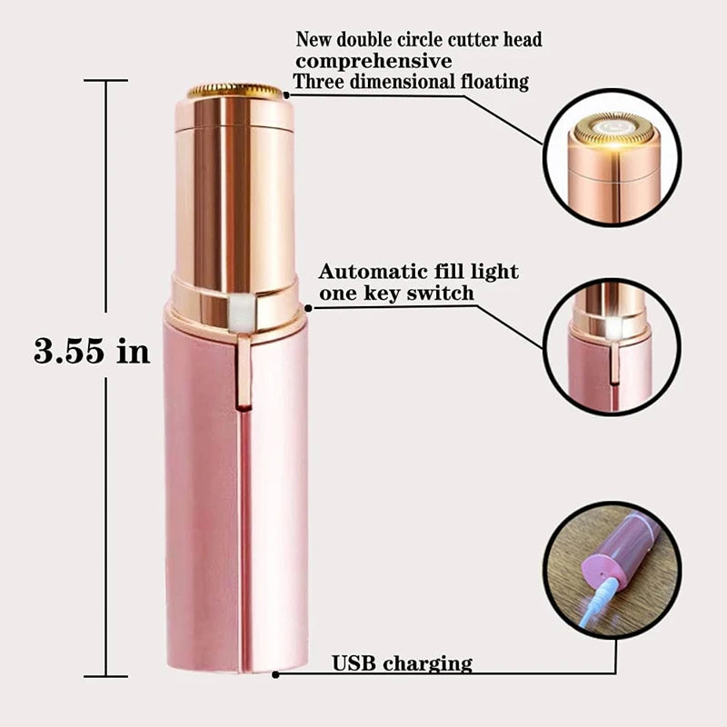 Depiladora facial tipo labial recargable - Eliminacion en segundos y sin dolor.