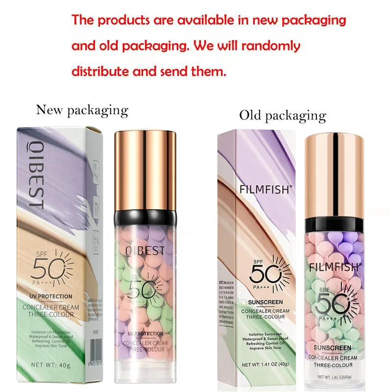 Primer Facial 3 en 1 SPF 50 – Base Correctora de Color + Protección Solar + Acabado Perfecto ✨