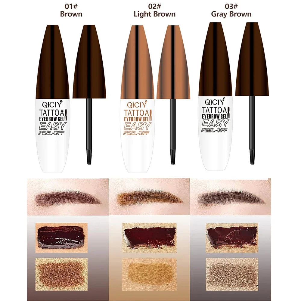 Gel de Cejas Peel Off Efecto Tatuaje – Larga Duración 3 Días | Waterproof y Resistente al Sudor