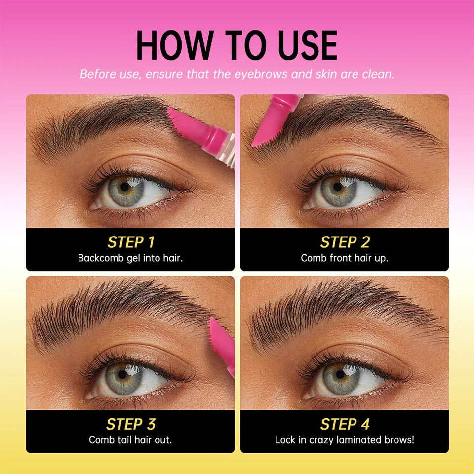 Gel laminador de cejas super lift / fijacion fuerte 24H waterproof / efecto brow lift Natural y duradero.