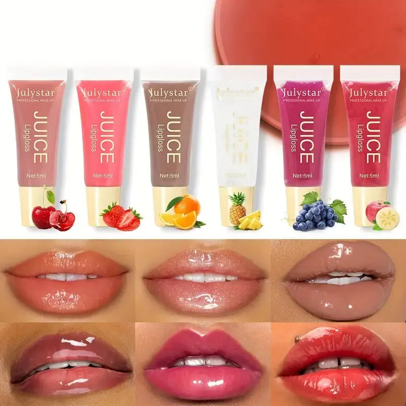 Lip Gloss Jelly Hidratante - Efecto Glass Lips - Brillo Extremo + Aroma Frutal