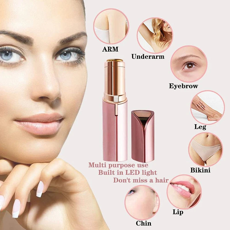 Depiladora facial tipo labial recargable - Eliminacion en segundos y sin dolor.