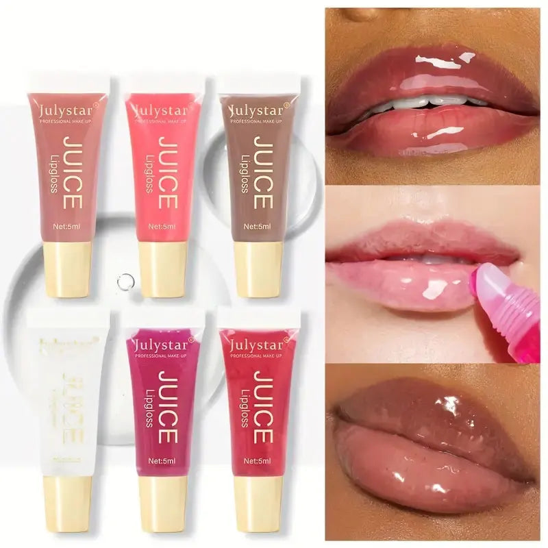 Lip Gloss Jelly Hidratante - Efecto Glass Lips - Brillo Extremo + Aroma Frutal
