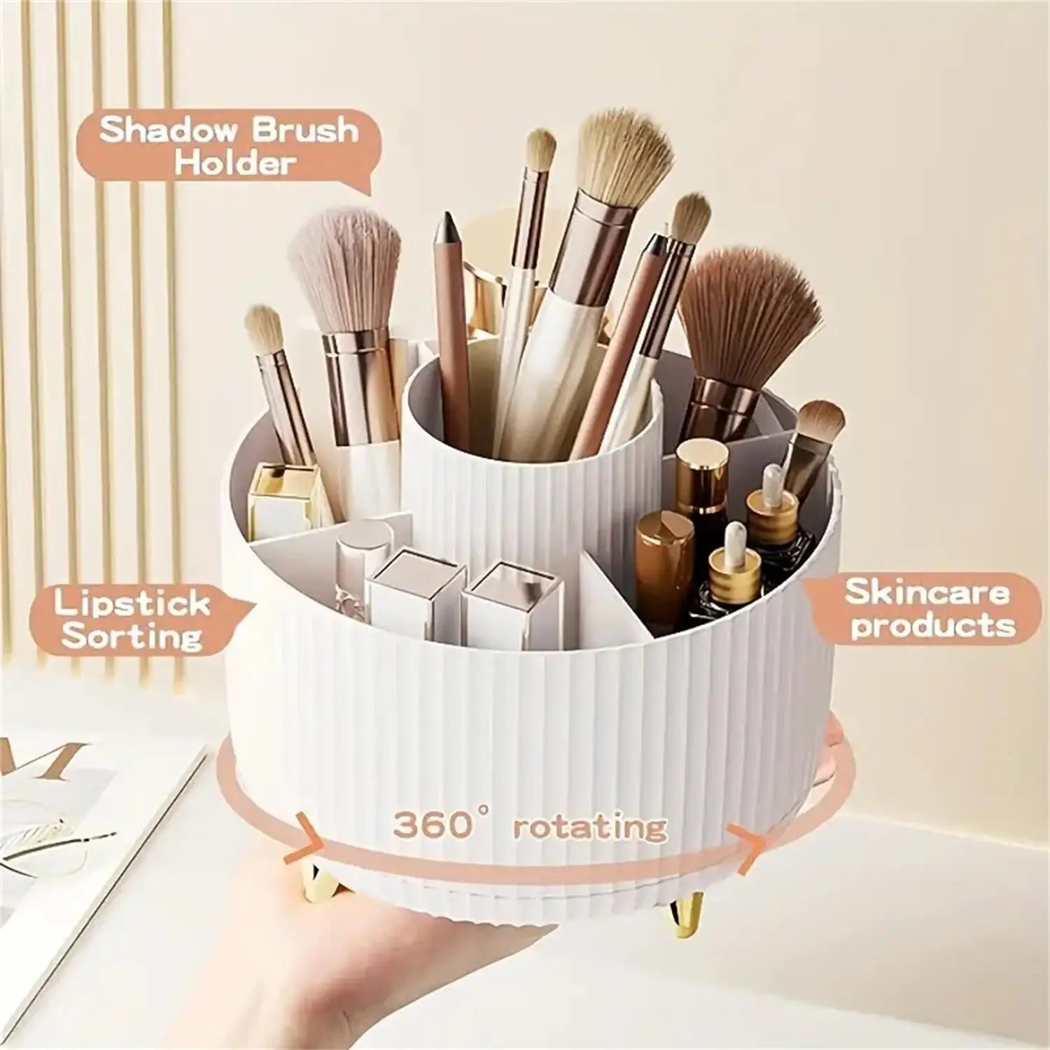 Organizador de Maquillaje Giratorio 360° / Ordena Todo en Segundos y Ahorra Espacio
