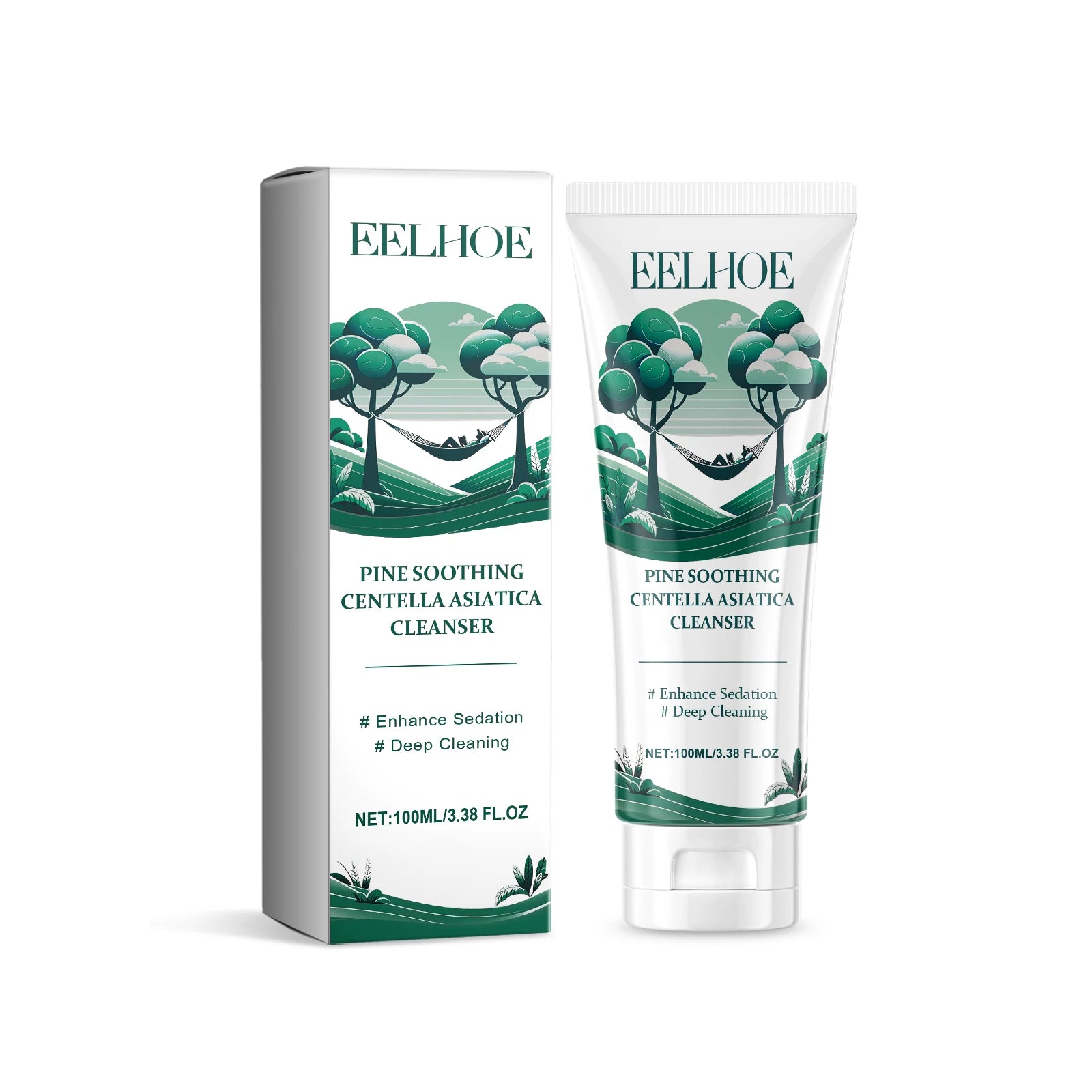 Limpiador facial refinador de poros, Limpiador facial de limpieza profunda e hidratante formula no reseca, tubo 100ml